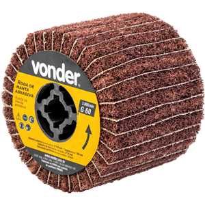 Roda de manta abrasiva e lixa para PEV 1380, grão 60, VONDER