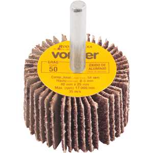 Roda de lixa 40 mm x 25 mm com haste, grão 50 VONDER