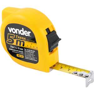 Trena curta de aço 5 m x 19 mm, caixa com 12, VONDER