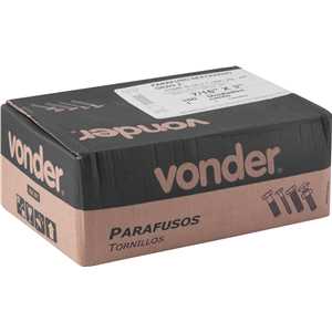 Parafuso sextavado zincado 7/16" x 3", UNC, rosca parcial, VONDER