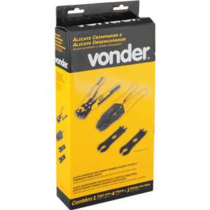 Conjunto de Alicate Crimpador e Alicate Desencapador, 4 peças, VONDER