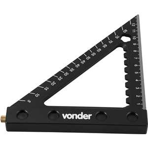 Esquadro triangular para carpintaria, 120 milímetros, VONDER
