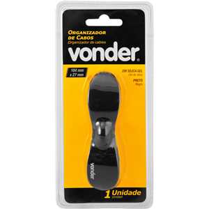 Organizador de cabos, preto, VONDER