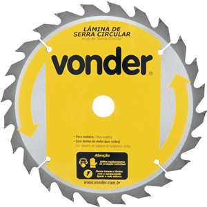 Lâmina de serra circular com dentes de metal duro/vídea, 235 mm x 25 mm, 24 dentes, VONDER