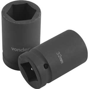 Soquete sextavado de impacto, encaixe de 1" x 32,0 mm, para desforcímeto, VONDER