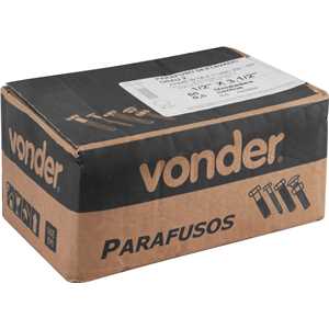 Parafuso sextavado zincado 1/2" x 3.1/2", UNC, rosca parcial, VONDER