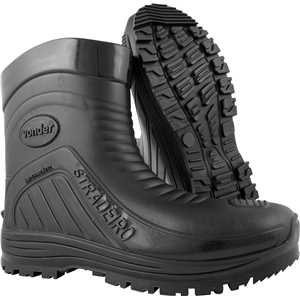 Bota de PVC preta, cano médio, sem forro, 41, Stradeiro, VONDER