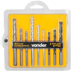 Conjunto esmerilhadeira de 4.1/2", 750 W e furadeira de 1/2", 710 W, 220 V~, com jogo de brocas e disco, EFV 751, VONDER