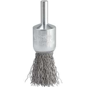Escova pincel 19 mm, aço inox, cerdas onduladas, haste 1/4", VONDER