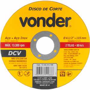 Conjunto esmerilhadeira de 4.1/2", 750 W e furadeira de 1/2", 710 W, 220 V~, com jogo de brocas e disco, EFV 751, VONDER