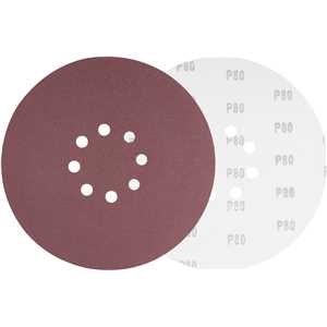 Disco de lixa com costado em pluma 225 mm, grão 80, para as lixadeiras LPV 400B, LPV 600, LPV 925, LPV 950B e LPV 1000, VONDER