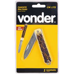 Canivete multiuso, em aço inox, CMV 175, VONDER