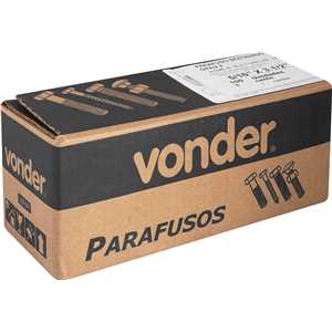 Parafuso sextavado zincado 5/16" x 3.1/2", UNC, rosca parcial, VONDER