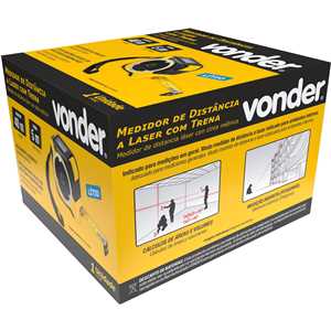 Medidor de distância a laser de 40 m, com trena de aço 5 metros, VONDER