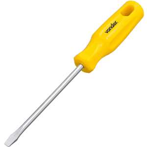 Chave de fenda 1/4" x 5", aço cromo vanádio, com ponta magnetizada, VONDER