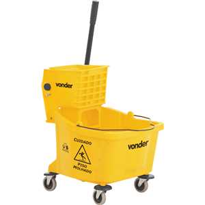 Carro balde plástico para limpeza, com espremedor, 32 litros, BEV 3200, VONDER