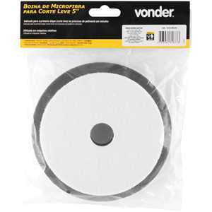 Boina de microfibra para corte leve 5", para politriz roto-orbital, VONDER