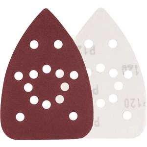Lixa delta com costado em pluma, 140 mm x 140 mm x 93 mm, grão 120, embalagem com 10 peças, VONDER