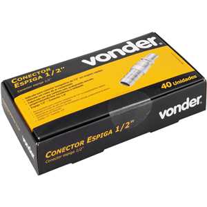 Conector/racord de 1/4", com espiga de 1/2", VONDER