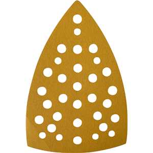 Lixa triangular com costado em papel com fibra de poliéster, 158 mm x 158 mm x 103 mm, grão 80, embalagem com 10 peças, VONDER