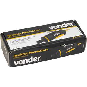 Retífica pneumática curta, reta, 1/4" - 6,35 mm, RP 140, VONDER