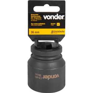 Soquete sextavado de impacto, encaixe de 3/4" x 36,0 mm, VONDER
