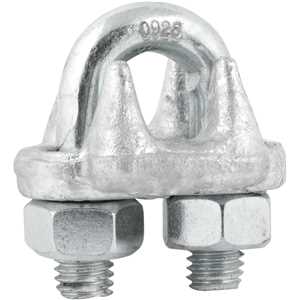 Clips para cabo de aço 1/2" - 12,70 mm, pesado, encartelado, VONDER PLUS