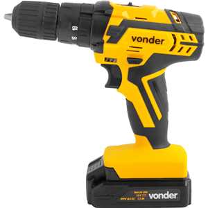Parafusadeira/furadeira de impacto a bateria, 12 V, fonte de carregamento bivolt automática , PFV 012I VONDER
