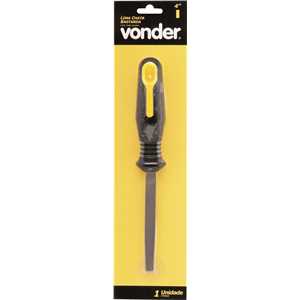 Lima chata bastarda 4", com cabo, encartelada, VONDER