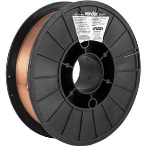 Arame MIG/MAG 0,6 mm, carretel plástico com 5 kg, VONDER
