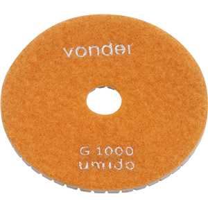 Disco de lixa diamantado com costado em pluma 4", grão 1.000, VONDER