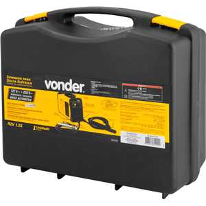 Inversor para solda com eletrodo e TIG, 120 A, RIV 125, com display digital, monofásico, 127 V~ - 220 V~ - Seleção automática, VONDER.