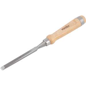 Formão chanfrado reto 3/8", com cabo em madeira, VONDER