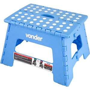 Banqueta plástica dobrável, azul, altura 220 mm, VONDER