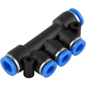 Conexão rápida tipo T de redução, com 2 entradas de 8,0 mm e 3 entradas de 6,0 mm, VONDER