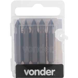Jogo de bits ponteira pozidrive, com encaixe 1/4", nº 1 x 50 mm, VONDER