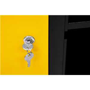 Bancada fechada com tampo de madeira e 2 portas, 1.100 mm x 920 mm x 600 mm VONDER