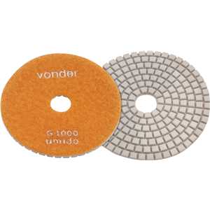 Disco de lixa diamantado com costado em pluma 4", grão 1.000, VONDER