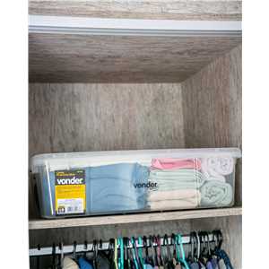 Caixa plástica/baú, transparente, CBV 020, VONDER
