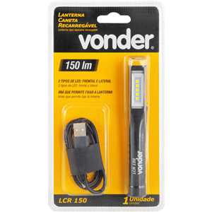 Lanterna caneta recarregável, LED SMD, LCR 150 VONDER