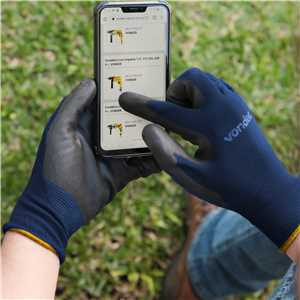 Luva de nylon com poliuretano, touch screen, tamanho 7, LTV 107, VONDER