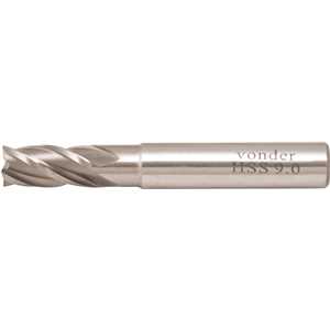 Fresa de topo em aço rápido 16,0 mm, com 4 cortes, DIN 844A, VONDER
