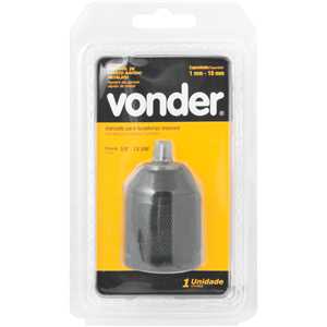 Mandril de aperto rápido, 1,0 mm - 10,0 mm, 3/8" x 24 fios, VONDER
