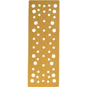 Lixa retangular com costado em papel com fibra de poliéster, 70 mm x 197 mm, grão 400, embalagem com 10 peças, VONDER