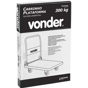 Carrinho plataforma, 300 kgf, VONDER