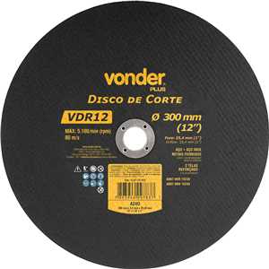 Disco de corte 300 mm x 3,2 mm x 25,40 mm VDR12, VONDER PLUS