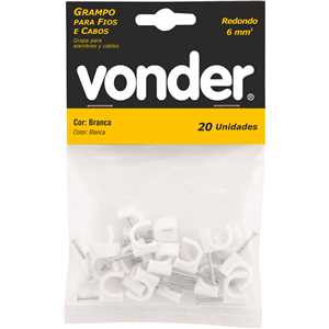 Grampo para fios, 6,0 mm², redondo, VONDER