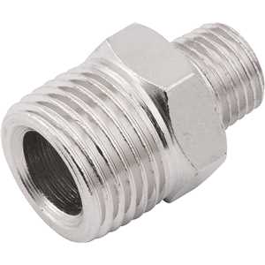 Adaptador/niple de redução, rosca, 1/2" macho x 1/4" macho, VONDER