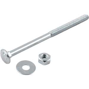 Parafuso francês zincado, 1/4" x 4", com porca e arruela, cartela com 4 conjuntos, VONDER