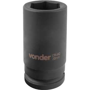 Soquete sextavado longo de impacto, 30 mm, encaixe de 3/4", VONDER